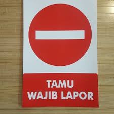 Check spelling or type a new query. Jual New Tamu Wajib Lapor 30x20cm Sticker Sign Rambu K3 Larangan Masuk Stiker Di Lapak Morrins S Bukalapak
