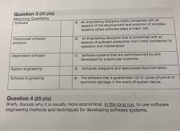 Question 3 25 Pts Matching Questions Software An Chegg Com