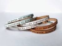 Romanos 8:28 Lembrete diário Pulseira de couro Presente para ...