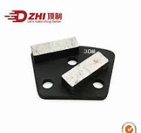Concrete Grinding Pad Metal Bond Diamond Trapezoid Double Bar 2 Segment  Floor Polishing Block Diamond Tools Grinding Wheel Shoes