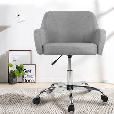 Home Office Chair Computer Task Chair Adjustable Desk Chair With Swivel Casters For Office Leisure Grey Home Office Chairs Task Chair Adjustable Desk