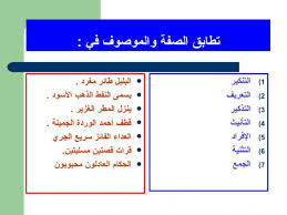 قواعد اللغة العربية الصفة والموصوف