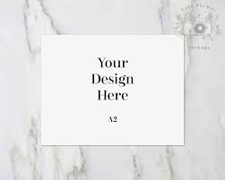 Invitation Mockup A2 Greeting Card Mock Up For Birthday Party Etsy In 2020 Invitation Mockup Thank You Notes Mockup