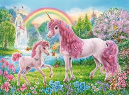 It could be newborn, baby unicorn or hugs unicorn. Magical Unicorns 100 Pieces Ravensburger Puzzle Warehouse Unicorn Painting Unicorn Pictures Unicorn And Fairies