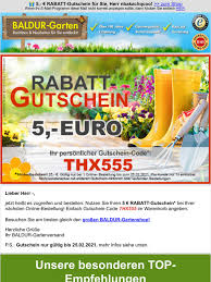 4 ➤ jetzt einlösen und sparen! Baldur Garten Koo 5 Rabatt Gutschein Fur Sie Herr Milled