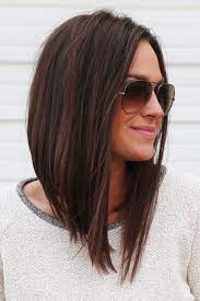 The Best Hairstyles To Flatter A Round Face Curvyplus Long Angled Bob Hairstyles Angled Bob Hairstyles Long Bob Hairstyles