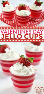 Layered Valentines Jello Cups Are So Fun And Easy To Make For Valentines Day All You Need Is Jello And Yogurt To Mak Jello Recipes Valentine Desserts Desserts
