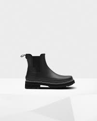 The typical traits of the boot include a strip of black elastic that extends to just below the ankle, but not all the way down to the sole; Women S Refined Stitch Detail Chelsea Boots Black Official Hunter Boots Store