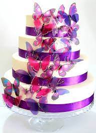 Items Similar To 12 Mixed Purple 3d Butterfly Wall Art Wedding Cake Toppers Butterfly Butterfly Cake Decorations Butterfly Wedding Cake Butterfly Cake Topper