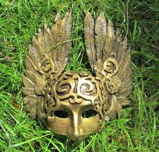 Archangel Valhalla Valkyrie Masquerade Mask Winged Mask Mythological Goddess Hermes Made To Order Halloween Mask Victorian Fantasy Kilim