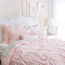 I love the color, it is a warm blush pink. Blush Duvet Cover The Valencia Pink Crane Canopy