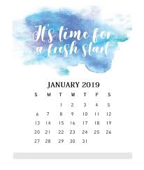 Inspirational January 2019 Quotes Calendar