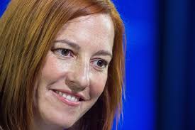 Why is Jen Psaki wearing nude color lipstick?