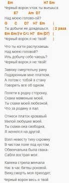 черный ворон что ж ты вьешься над моею головой Chernyj Voron Tekst I Akkordy Pesni Ukulele Obuchenie Igre Na Gitare Ukulele