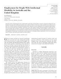 It is against the law to discriminate against a person because of their disability. Pdf Employment For People With Intellectual Disability In Australia And The United Kingdom