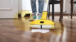 Then, vacuum the floor and apply the cleaner. The Battery Powered Wet Mop From Karcher Makes Cleaning Hard Floors A Breeze