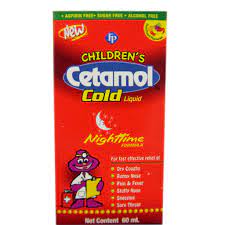 Для медичного застосування лікарського засобу. Children S Cetamol Cold Liquid Nighttime 6oml Jollys Pharmacy Online Store