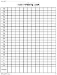 40 prototypical reading fluency graphing chart