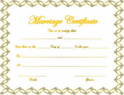 An optional certificate of marriage keepsake is available for $1.00, only at the time the marriage license is issued. 30 Real Fake Marriage Certificate Templates 100 Free