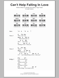 A piano tutorial on how to play can't help falling in love by elvis presley. Can T Help Falling In Love Piano Chords Lyrics Online Noten Von Elvis Presley Smd 106720