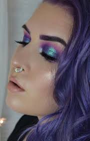 16 Sticking To The Colour Theme Of Iridescence And Petrol Finishes This Eye Makeup Gave Me A Starting Point Into Des Mermaid Makeup Rave Makeup Blue Makeup