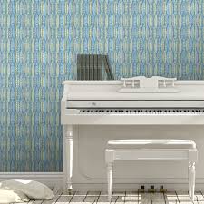 Shabby chic und verträumt romantisch mit dem gewissen hauch von eleganz! Grafische Tapete Streifen Blatter Floral Modern In Hellblau Streifentapete Fur Schlafzimmer Gmm Berlin Com