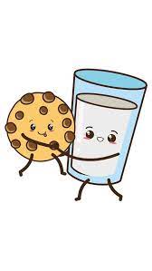Cute Milk And Cookie Sticker In 2021 Cute Stickers Stickers Treat Stickers