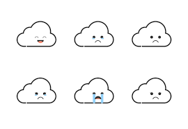 Cloud Emojis Icons By Lenna Erespe Cloud Emoji Emoji Cute Icons