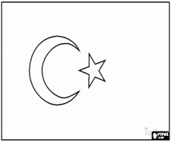 Coloring page for the flag of turkey. Flags Of Countries Of Asia Coloring Pages Printable Games