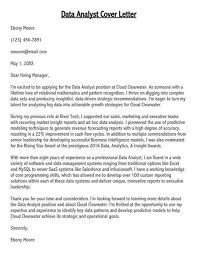 Two sample cover letters with no experience in the field. Cover Letter For Data Specialist Jobs Free Templates Examples