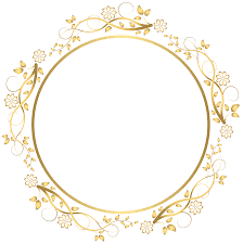 Gold Round Floral Border Transparent Png Clip Art Image Floral Border Design Floral Border Clip Art Borders