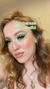 Very cutesy, not too much… very considerate #verydemure #demure  #greencutcrease #workmakeup
