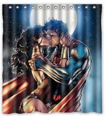 Superman Shower Curtain Superhero Collection Superhero Decorations Superman Superman Wonder Woman