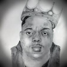 Biggie smalls colour drawing art poster painting by kim wang. Artstation Biggie Smalls Drawing Hen Perets