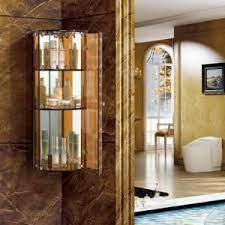 In a pinch, the corner shelf can be used as storage, but more often these shelves are just for looks. China Wall Mounted Decorative Glass Bathroom Corner Shelf China Mirrored Corner Cabinet Corner Cabinet
