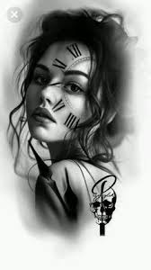 Black And White Womans Face Tattoo Design Tattoo Ideas Chicano Art Tattoos Girl Face Tattoo Tattoo Designs