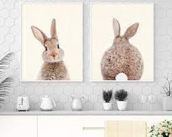 set of 2 bunny prints printable wall art the crown prints nursery art woodland animals nursery art baby animal prints nursery tcp104 safari kinderzimmer etsy etsy app