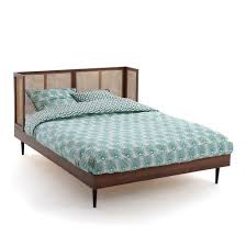Lit Vintage En Cannage Avec Sommier Noya Lit Vintage Tete De Lit En Tissu Tete De Lit En Rotin