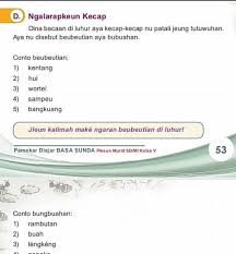 Jun 03, 2021 · kunci jawaban warangka basa sunda kelas 3 hal 81 :. Kunci Jawaban Bahasa Sunda Kelas 5 Angkoo