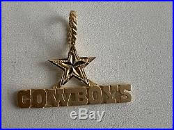 14k Dallas Cowboys Nfl Diamond Cut Yellow Gold Charm By Michael Anthony Dallas Cowboys Used