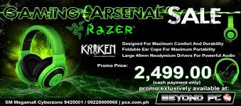 PC Express - Razer Krakens (Normal) are on SALE at Beyond PC Promo runs  until August 10, 2013. (LIMITED STOCKS ONLY - Get it while you can!) Click  the link for more