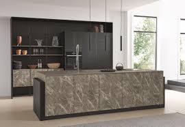 Who Said Wood Grain Kitchens Have To Be Rustic Get This Modern Look We Love In Your Home To Kitchen Cabinet Colors Green Kitchen Cabinets Contemporary Kitchen