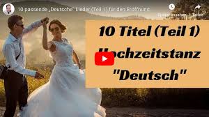 Hallo ich suche grade sehr schöne , moderne deutsche liebeslieder, aus denen man schöne zitate entnehmen kann wäre nett. Hochzeitslieder Fuer Eroffnungstanz Hochzeitstanz Genre Deutsch Teil1