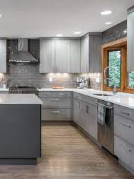 Warm Grey Kitchen Remodel Nw Contemporary Contemporary Grey Kitchen Grey Kitchen Cupboards Kitchen Cabinet Styles