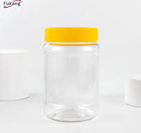 ODM/OEM Small Peanut Butter Packaging Bottle Jar clear Round Containers  Screw Lids for Peanut Butter Plastic Bottle Jar