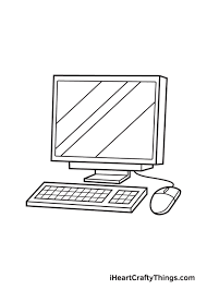 Computer Drawing - How To Draw A Computer Step By Step