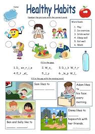 Treat content related to personal hygiene with special to provide formative data, use a. Healthy Habits Worksheet Worksheet Free Esl Printable Work Healthy Habits For Kids Healthy Habits Health Habits