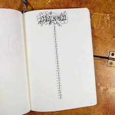 Bullet Journal Monthly Calendar Linear Calendar Vertical Calendar Flower Draw Bujo Bullet Journal Bullet Journal Inspiration Bullet Journal Monthly Calendar