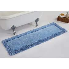Bathroom rugs and mats in different styles. Better Trends Ruffle Blue 20 In X 60 In Cotton Bath Rug Ss Barr2060bl The Home Depot