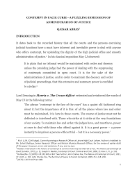The criminal offence of contempt of court carries a jail sentence of up to two year and an unlimited fine. Pdf Contempt In Facie Curie A Puzzling Dimension Of Administration Of Justice
